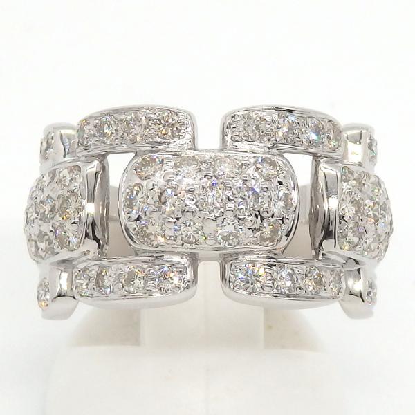 K18WG  ホワイトゴールド  ダイヤモンド  1.71ct  指輪  新品仕上済　中古  美品　...