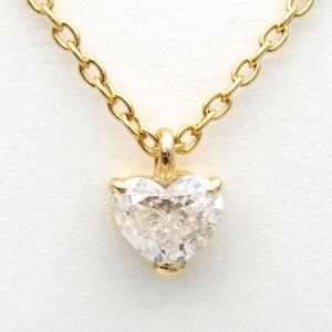 K18 ゴールド ダイヤモンド 0.433ct ハートシェイプ ペンダント付 