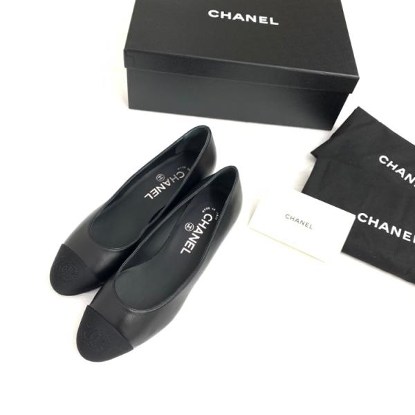 未使用品 2023SS CHANEL シャネル キャップトゥ パンプス マトラッセヒール ブラック ...