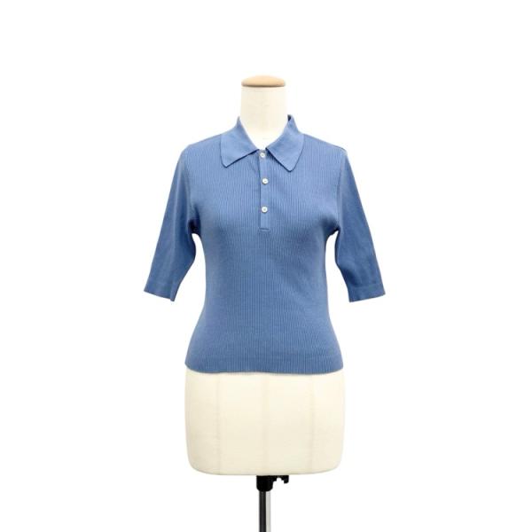 2024SS AURALEE オーラリー GIZA HIGH GAUGE RIB KNIT POLO...