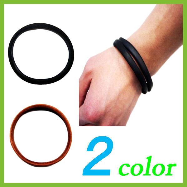 ブレスレット メンズ ブレスレット レザー 革 皮 バングル イカリング