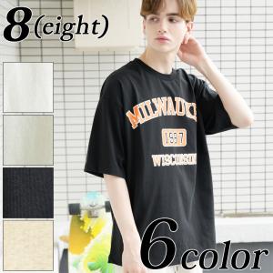 カレッジロゴTシャツ メンズ Tシャツ 半袖 ビッグＴ｜8-eight