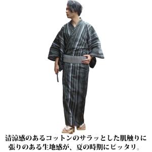 浴衣 メンズ 格子 浴衣 単品 コットン 夏 ...の詳細画像1
