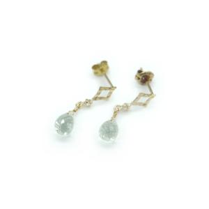 ete（エテ） ハート ピアス K18/シルバー925/ジルコニア【いおき質店