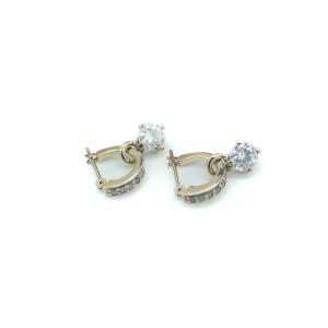 ete（エテ） ハート ピアス K18/シルバー925/ジルコニア【いおき質店