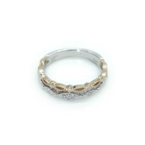 PT950 ダイヤモンド付きプラチナリング　12号 Pt950/K18 ダイヤモンド デザインリング プラチナ 12号 Y03877