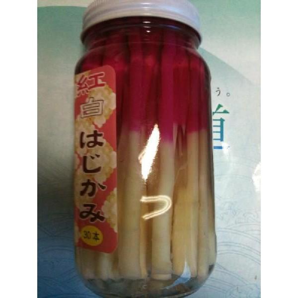 【激安】大量仕入 紅白はじかみ（ＳまたはＭ角瓶）（Ｓ＝60本・Ｍ＝30本）×24本（瓶480円）