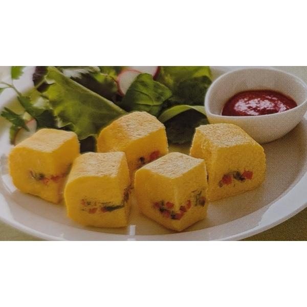 ケイエス　国産野菜入りオムレツ　カット済　300g（18個）×32P（P460円税別）冷凍　業務用　...