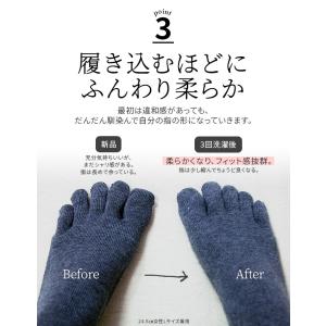5本指スニーカーソックス 内絹外綿 レディース...の詳細画像3