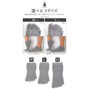 5本指スニーカーソックス 内絹外綿 レディース...の詳細画像4