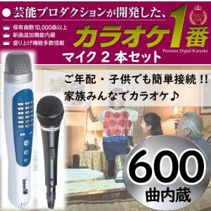 600曲 2本 カラオケセット 家庭用 カラオケ機器 カラオケ