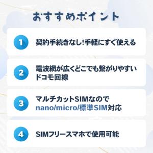 【チャージ可能】プリペイドSIMカード 20G...の詳細画像2