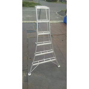 ★ロ[山031128-14W1定#179ミ]アルミ園芸三脚6尺(長さ180ｃｍ） リブ多い強度品 足掛付 購入前にお届け可能か送料見積り依頼 番地まで