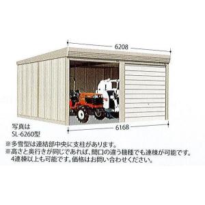 C1【二#11ヨキ051025-5W1】倉庫車庫プレハブ全巾6.2ｍ間口巾2.943ｍ シャッター天高さ2.7〜2.95ｍタクボSL-Z6265　2連棟 定価1654000円＋税｜8929055773