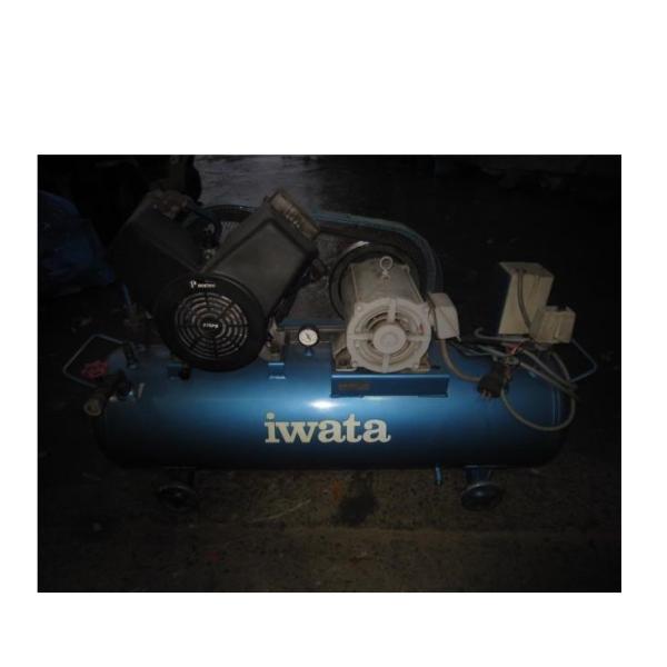 C2A【石021009有】3.7kw 200V エアーコンプレッサー 岩田 SP-37PB 10.8...