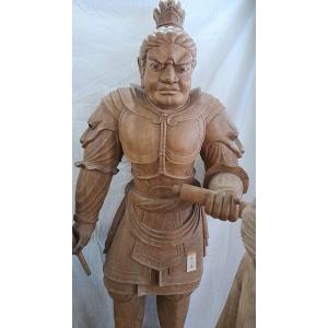 c3A【新長イイ田代070923-18】毘沙門天 四天王の一尊 サイズ100×70×高さ185cm 浜松市北大路コレクション様で展示されていた物