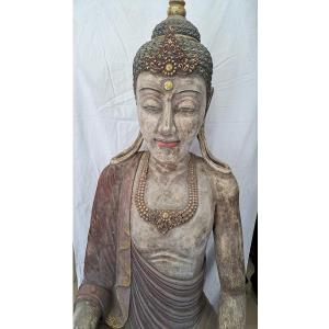 c3A【新長イイ田代070923-2】仏像仏教 古びた歴史を感じます サイズ80×72高さ190cm