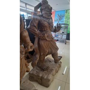 c3A【新長イイ田代070929】仁王像 仏教の守護神 金剛力士寺院 巾100奥行80高さ200cm 浜松市北大路コレクション様で展示されていた物