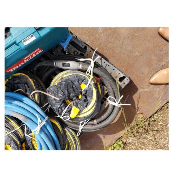 c3A【石金イCFD282】ダクト5m 送風機 ファンホース HEIHO FBD300S 穴多数あり