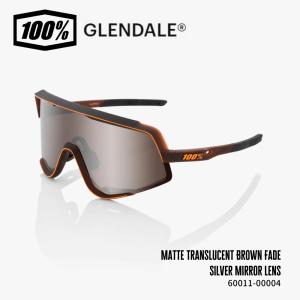 100% （ワンハンドレッド） Glendale - Matte Translucent Brown Fade/HiPER Silver Mirror Lens 60011-00004 スポーツサングラスの商品画像