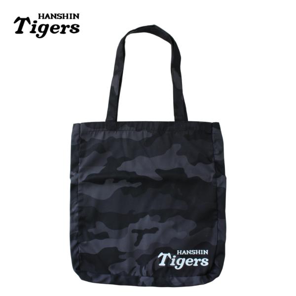 阪神タイガースグッズ トレーディングトートバッグ 迷彩 グレー (12枚収納可能)
