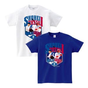 【MLBPA正規ライセンス】 大谷翔平 ドジャースグッズ SHOHEI LA Tシャツ ホワイト/ジャパンブルー｜89kingdom