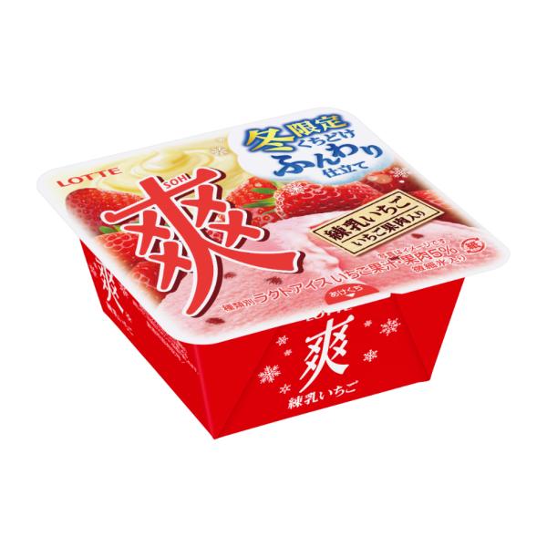 ロッテ 爽 練乳いちご 185ml×18個 アイスクリーム 氷菓　新商品 デザート