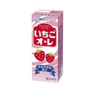 明治 オレ いちご 200ml 紙パック 24本入 : いわゆるソフト