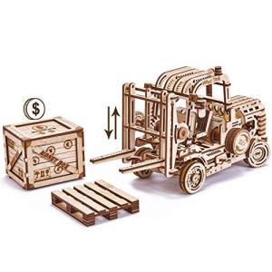 Wood Trick 3D Mechanical Model Forklift Wooden Puzzle Assembly Constructorの商品画像