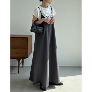 ワンピース ジャンパースカート [新色追加] [低身長/高身長/大きいサイズ有] [イージーケア] ジョーゼットポンチフレアキャミワンピースの商品画像