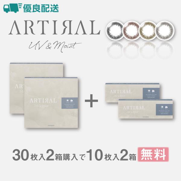 優良配送 アーティラルワンデーUV&amp;モイスト58% 30枚 2箱 度あり 度なし 1day 送料無料...