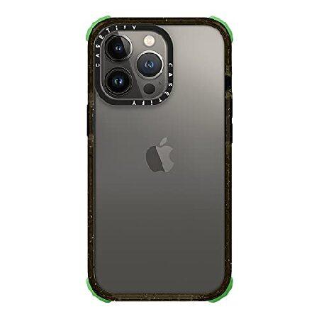 CASETiFY iPhone 13 Pro用ウルトラインパクトクラッシュケース - ブラックグリー...