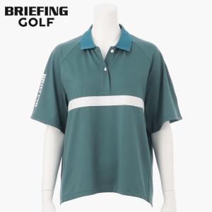 即納 BRIEFING GOLF ブリーフィング ゴルフ WOMENS SLEEVE LOGO POLO RELAXED FIT ウィメンズ スリーヴ ロゴ ポロ リラクスト フィット BLUE ブルー レディース｜928wing