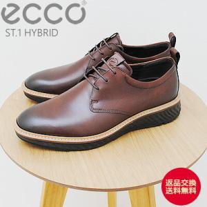 ECCO エコー ST.1 HYBRID Plain Toe Tie  ハイブリット プレーン トゥ タイ COGNAC コニャック  靴 スニーカー ビジネス シューズ 返品交換送料無料｜928wing