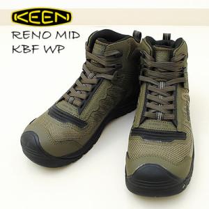 KEEN キーン UTILITY ユーティリティ メンズ RENO MID KBF WP リノ ミッド ケービーエフ ダークオリーブ/ブラック 安全靴 防水