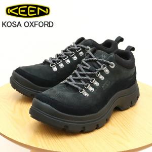 KEEN キーン レディース KOSA OXFORD コーサ オックスフォード BLACK/BLACK ブラック 防水 アウトドア コンフォート オックスフォード