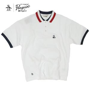 Penguin by Munsingwear ペンギン バイ マンシングウェア TRICOLOR COLLAR BIG POLO SHIRT トリコロールカラービッグポロシャツ WHITE ホワイト ゴルフの商品画像