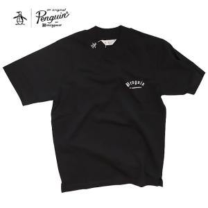 即納 Penguin by Munsingwear ペンギン バイ マンシングウェア MOCK NECK T-SHIRT モックネックTシャツ BLACK ブラック メンズ  正規取扱店｜928wing