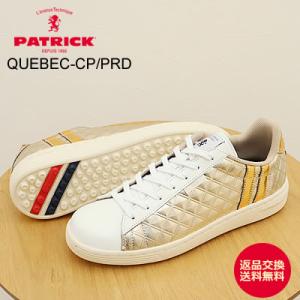 PATRICK パトリック QUEBEC-CP/PRD ケベック・カップ/ピラミッド GLD ゴールド 靴 スニーカー　スパイクレス ゴルフシューズ　日本製 返品交換送料無料｜928wing