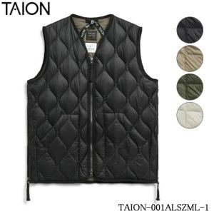 TAION（タイオン） ダウンベスト ベスト TAION MILITARY W-ZIP LACE UP