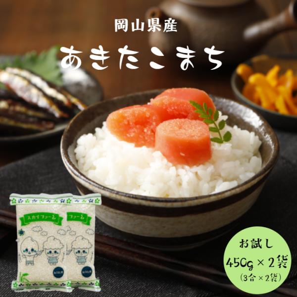 令和5年産 岡山県産 あきたこまち 900g 【450g(3合)×2袋】ポイント消化 白米 食品 お...