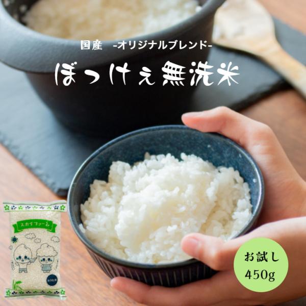 令和5年産入り ぼっけぇ 無洗米 450g (3合) 1袋 ポイント消化 白米 食品 お試し 1kg...