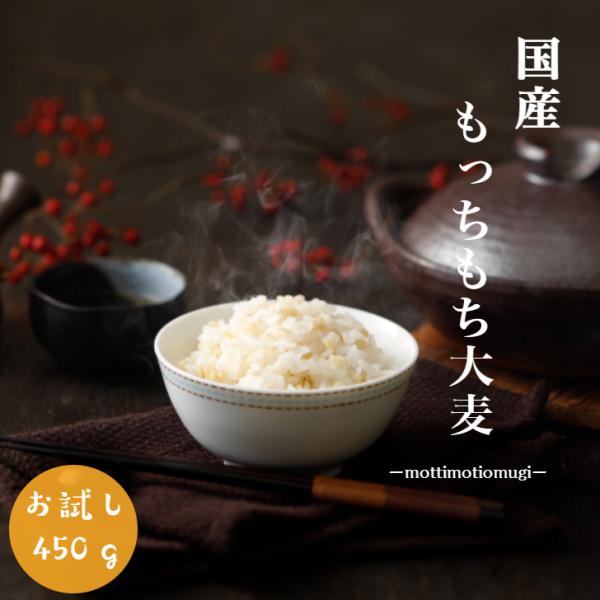 国内産 もっちもち大麦 450g 1袋 α化処理 ポイント消化 雑穀米 食品 お試し 健康 美容 1...