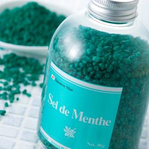 【北見ハッカ通商】 Sel de Menthe(セル・デ・メンタ) 徳用ボトル（和種ハッカの入浴剤）450ｇ【北海道限定】