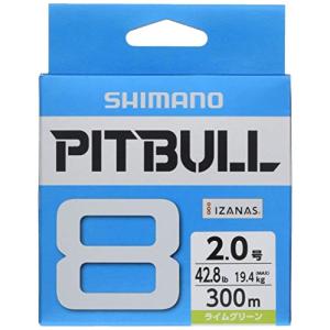 シマノ(SHIMANO) ライン ピットブル8 300m 2.0号 ライムグリーン PL-M78S 釣り糸 ライン 2号