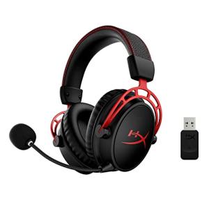 HyperX Cloud Alpha ワイヤレスゲーミングヘッドセット 300時間のバッテリー駆動 DTSオーディオ レッド PC/Switch 4Pの商品画像