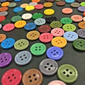 ポリエステルボタン カラフル ポリ釦 ボタン 10mm〜21mm