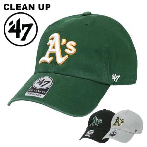 47  キャップ アスレチックス CLEAN UP クリーンナップ メンズ レディース ユニセックス 帽子 MLB ローキャップ 6パネル 野球｜99headwearshop