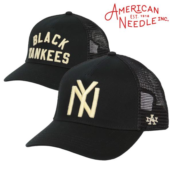 アメリカンニードル メッシュキャップ メンズ American Needle NY ロゴ 帽子 ブラ...