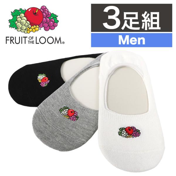 【3足セット】FRUIT OF THE LOOM ロゴ ソックス メンズ フルーツオブザルーム 靴下...